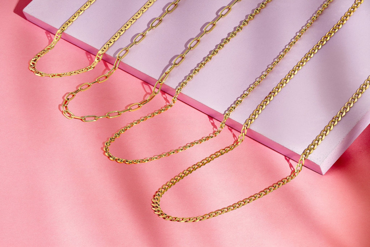 Gold Layered Chains and Necklaces - Diamond Origin