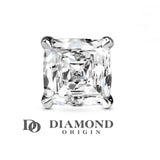 0.5 CT Men's Diamond Cushion Shape Stud Earring, 0.5 CT Diamond Earring, Lab Created Cushion Diamond, 4.7 mm