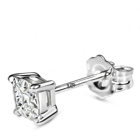 0.5 CT Men's Diamond Cushion Shape Stud Earring, 0.5 CT Diamond Earring, Lab Created Cushion Diamond, 4.7 mm