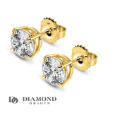 diamond origin diamond stud earrings 2 carat diamond stud earrings 2 ct stud earrings, lab grown diamond earrings