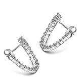 1 Ct Diamond Hoop Earrings, 1 CTTW Lab Created Round Shape Diamond