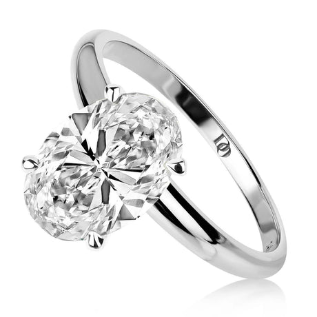 2 Ct IGI Certified Oval Shape Diamond Solitaire Engagement Ring, Lab-Grown Diamond