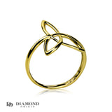 14K Gold Celtic Ring, Gold Statement Ring, Gold Ring,