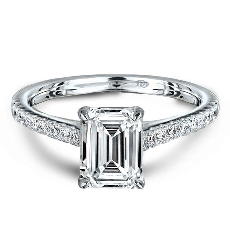 Diamond Ring,IGI Certified  2 Carat Diamond Solitaire Engagement Ring, Emerald Shape, 2 Carat Lab Created Diamond, Solitaire Ring,
