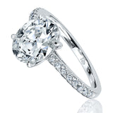 Diamond Oval Shape Solitaire Engagement Ring, IGI Certified 2 Ct Lab Created Diamond Center Stone,