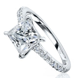 Diamond Ring, IGI Certified  2 ct. Diamond Solitaire Engagement Ring, IGI Certified Princess Shape 2 ct Lab Created Diamond,
