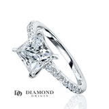 Diamond Ring, 2 ct. Diamond Solitaire Engagement Ring, Princess Shape 2 ct., Lab-Grown Diamond 2 ct. Weight Diamond Ring, - Diamond Origin, lab created diamonds, lab grown diamonds, lab created diamond, diamond ring, diamond rings,