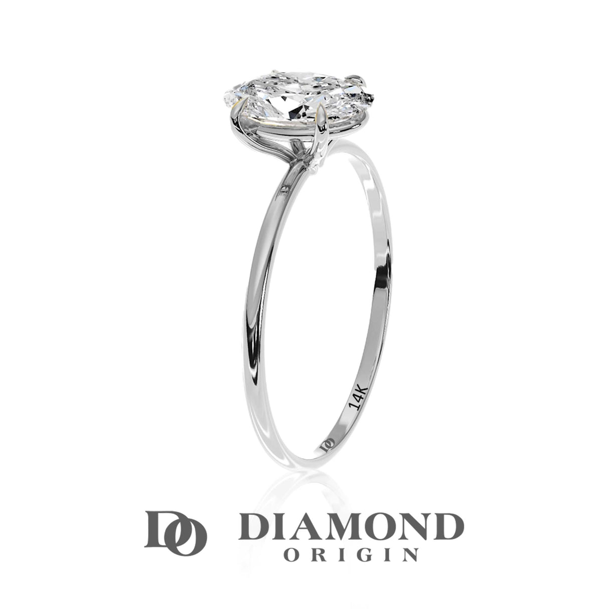 2 Ct Diamond Ring, IGI Certificate, 2 ct Oval Lab Grown Diamond Solitaire Ring, 10x7 mm