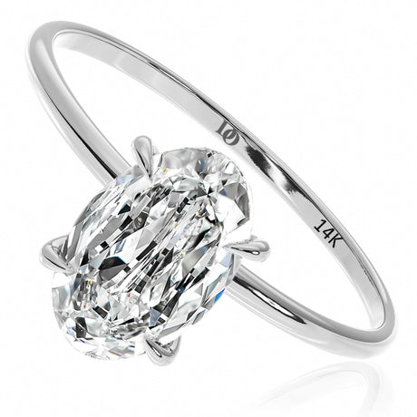 2 Ct Diamond Ring, IGI Certificate, Oval Lab Grown Diamond Solitaire Enagagement Ring, 10x7 mm, diamond origin, made in usa, diamond jewelry, lab created ,