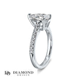 Diamond Ring, 2 ct. Pear Shape Diamond Solitaire Engagement Ring, 2ct. Oval Lab-Grown Diamond Solitaire Ring, IGI Certificate,