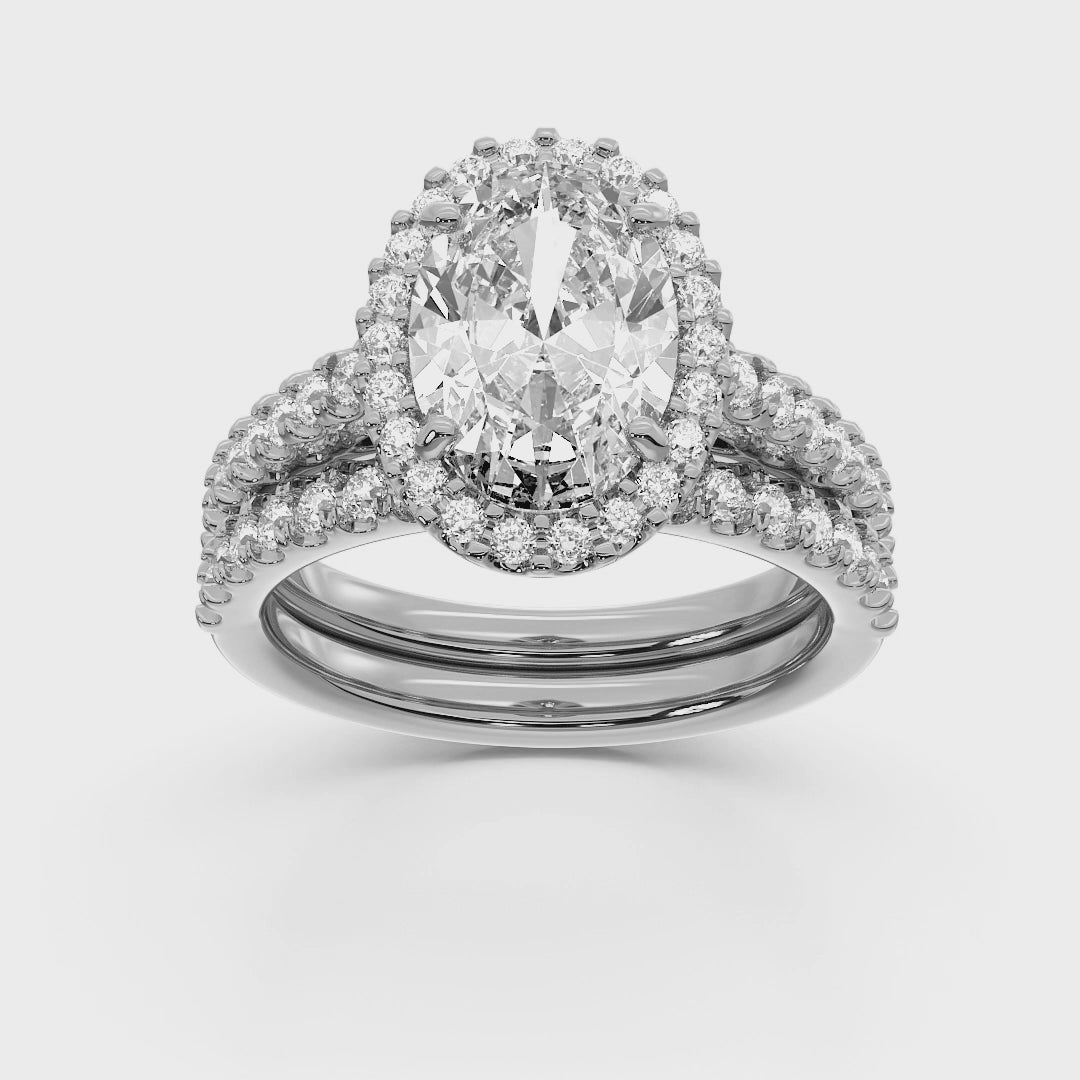 bridal set 14K fine gold wedding band lab grown diamond 2 carat engagement ring diamond origin clean james zales
