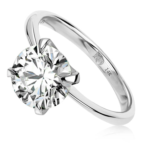 2 Ct diamond antiallergic hypoallergic 14K white palladium gold platinum engagement ring fine jewelry diamond origin  made in usa 