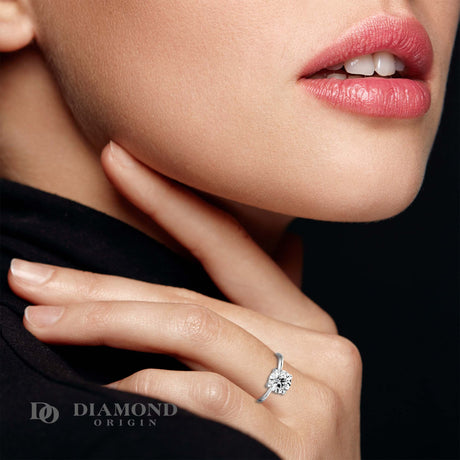 2 Ct diamond antiallergic hypoallergic 14K white palladium gold platinum engagement ring fine jewelry diamond origin  made in usa