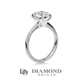 2 Carat Lab Grown Round Shape Diamond Ring 14K Fine Gold Engagement Ring Promise and Wedding