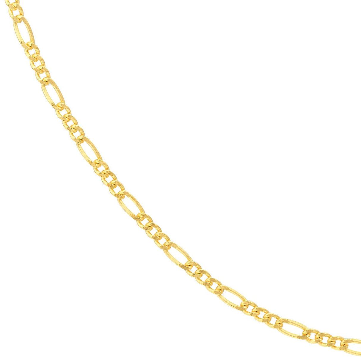 10K Gold Chain, 16", 1.30mm Figaro Chain with Spring Ring, Gold Layered Chain, Gold Necklaces, - Diamond Origin