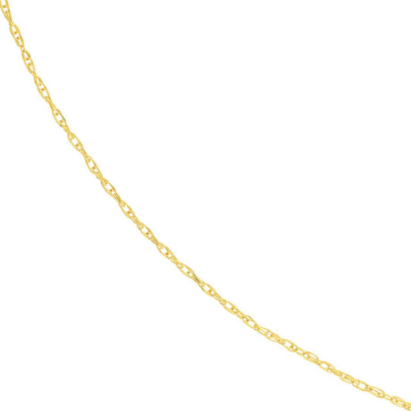 10K Gold Chain, 18", 0.65mm Pendant Rope Chain with Spring Ring, Gold Layered Chain, Gold Necklace, - Diamond Origin