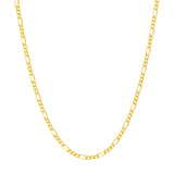 10K Gold Chain, 18", 1.30mm Figaro Chain with Spring Ring, Gold Layered Chain, Gold Necklaces, - Diamond Origin