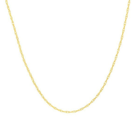 10K Gold Chain, 20", 0.65mm Pendant Rope Chain with Spring Ring, Gold Layered Chain, Gold Necklace, - Diamond Origin