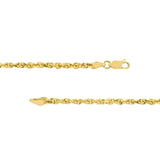 10K Gold Chain, 20", 3mm D/C Rope Chain with Lobster Lock, Gold Layered Chain, Gold Layered Necklaces, 2023 - Diamond Origin