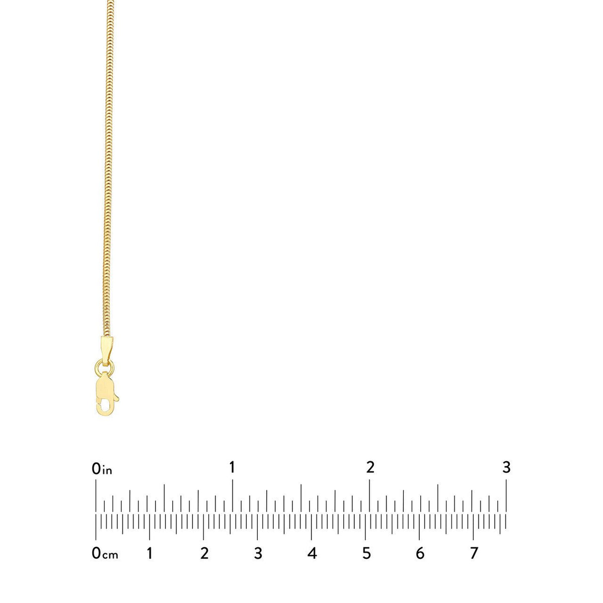 10K Gold Chain, 20 inches, 1.4mm Snake Chain with Lobster Lock, Gold Chain Necklace, - Diamond Origin