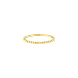 14K Gold Beaded Single Row Ring, Gold Stackable Ring, 2023, Gold Ring, - Diamond Origin