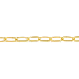 14K Gold Bracelet, 7.5", 5mm Paper Clip Chain with Lobster Lock, Gold Chain, Gold Chain Bracelets, - Diamond Origin