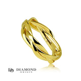 14K Gold Braided Ring, 14K, Gold Stackable Ring, Gold Ring, - Diamond Origin