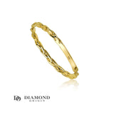 14K Gold Braided Ring, 1,6 mm Gold Stackable Ring, 2023, Gold Ring, - Diamond Origin