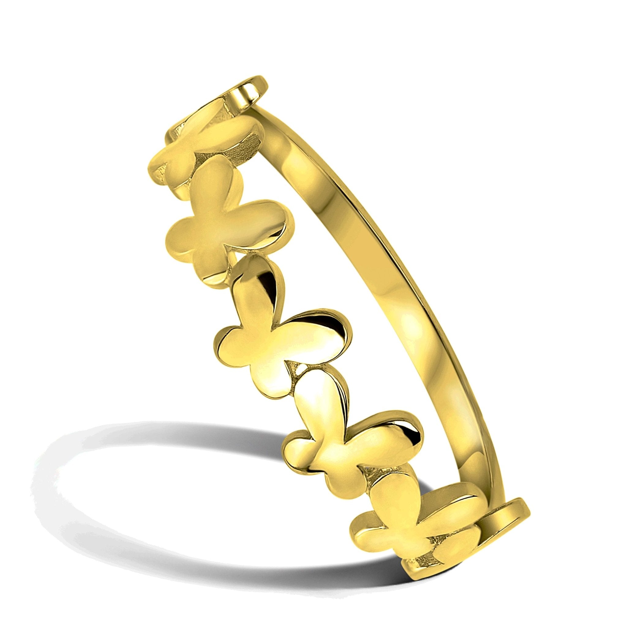 Manufacturer of Ladies 916 butterfly design fancy plain gold ring-lpr163 |  Jewelxy - 151279