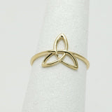 14K Gold Celtic Ring, Gold Stackable Ring, Gold Ring, - Diamond Origin