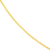 14K Gold Chain, 16", 0.55mm Box Chain with Spring Ring, Gold Layered Chain, Gold Necklaces, - Diamond Origin