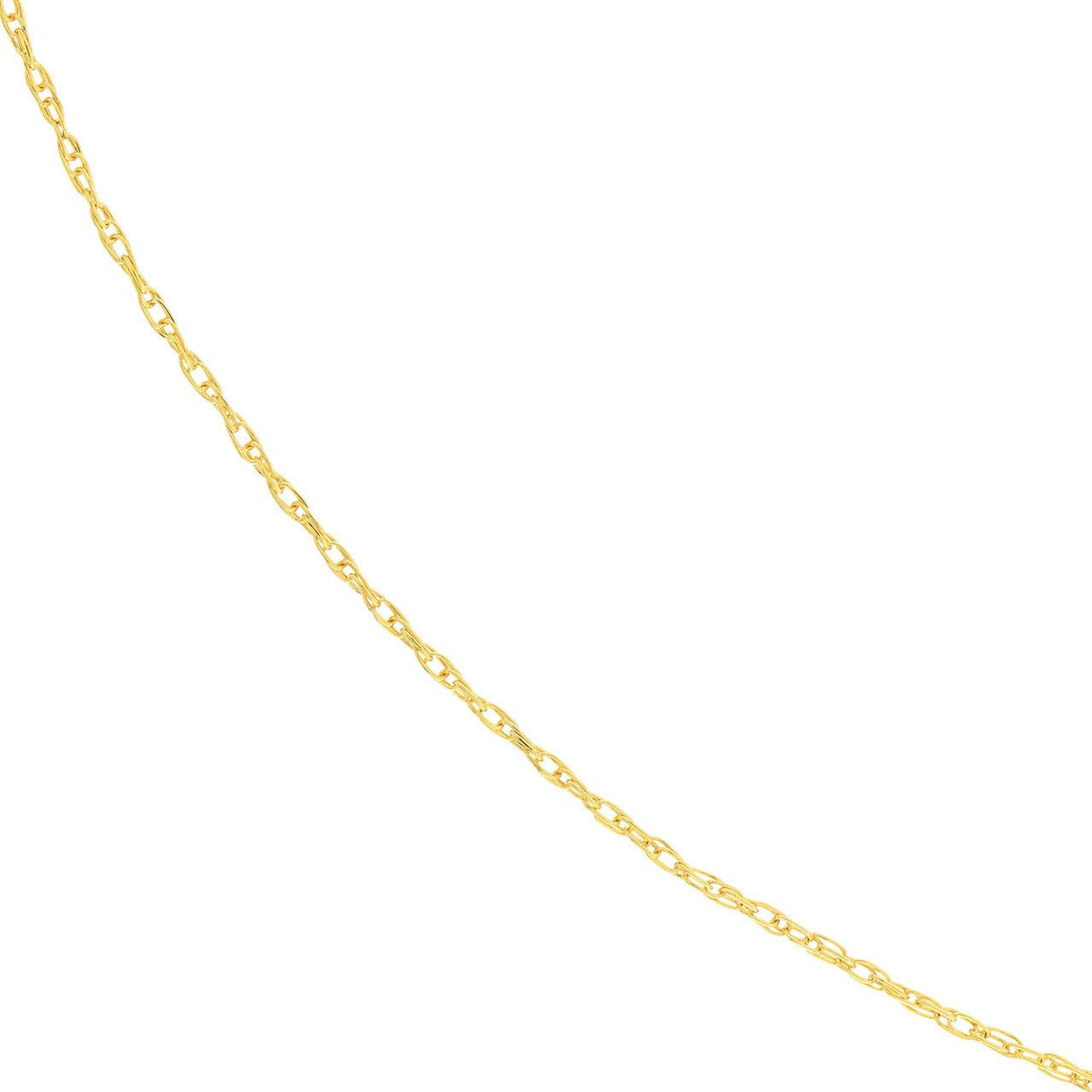14K Gold Chain, 16", 0.65mm Pendant Rope Chain with Spring Ring, Gold Layered Chain, Gold Necklaces, - Diamond Origin
