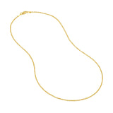 14K Gold Chain, 16", 1.45mm Light Cable Chain with Lobster Lock, Gold Layered Chain, Gold Necklaces, - Diamond Origin