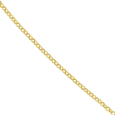 14K Gold Chain, 16", 1.5mm Rolo Chain with Lobster Lock, Gold Layered Chain, Gold Necklaces, Choker, - Diamond Origin