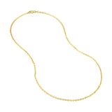 14K Gold Chain, 16", 2.1 mm Brill Cable Chain, Gold Layered Chain, Gold Necklaces, Gold Choker, - Diamond Origin