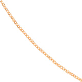 14K Gold Chain, 16", 2.1 mm Brill Cable Chain, Gold Layered Chain, Gold Necklaces, Gold Choker, - Diamond Origin