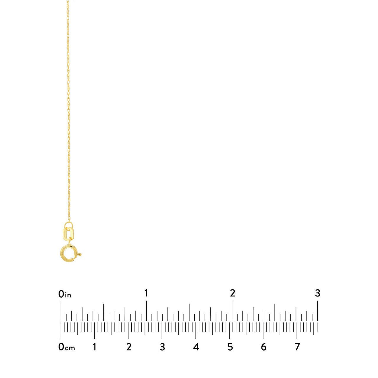 14K Gold Chain, 18", 0.65mm Pendant Rope Chain with Spring Ring, Gold Layered Chain, Gold Necklaces, - Diamond Origin