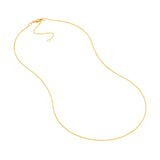14K Gold Chain, 18", 0.85mm Adjustable Wheat Chain with Lobster Lock, Gold Layered Chains, Gold Chain Necklace, - Diamond Origin