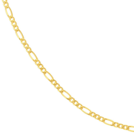 14K Gold Chain, 18", 1.30mm Figaro Chain with Spring Ring, Gold Layered Chain, Gold Necklaces - Diamond Origin