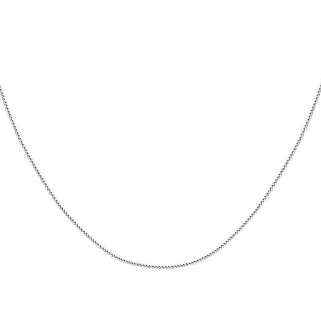 14K Gold Chain, 18", 1.50mm Square Wheat Chain with Spring Ring, Gold Layered Chain, Gold Necklaces, Choker, - Diamond Origin