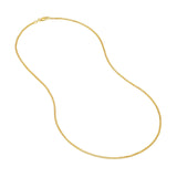 14K Gold Chain, 18", 1.75mm Solid Round Box Chain with Lobster Lock, Gold Layered Chains, Gold Chine Necklace, - Diamond Origin