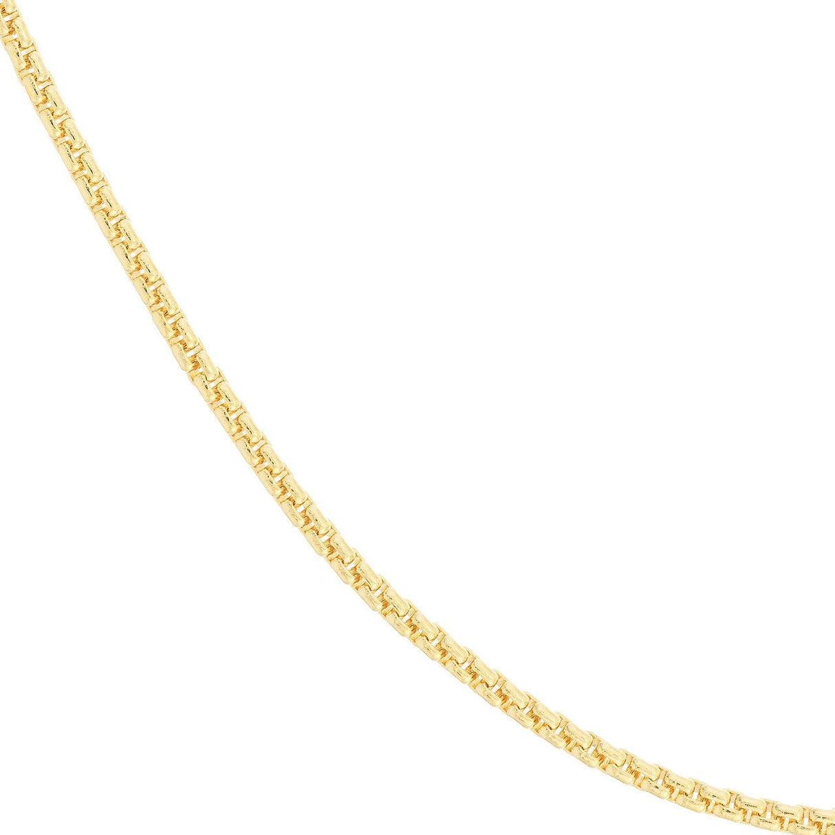 14K Gold Chain, 18", 1.75mm Solid Round Box Chain with Lobster Lock, Gold Layered Chains, Gold Chine Necklace, - Diamond Origin