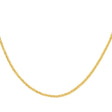 14K Gold Chain, 18", 2.25mm Square Wheat Chain with Lobster Lock, Gold layered Chain, Gold Necklaces, - Diamond Origin