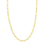 14K Gold Chain, 18", 5.10mm Paper Clip Chain, Gold Layered Chain, Gold Necklaces Chain, - Diamond Origin, solid gold, solid gold chain, golden chain, golden choker, 