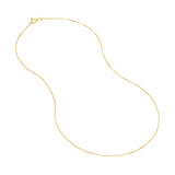 14K Gold Chain, 20", 0.55mm Box Chain with Spring Ring, Gold Layered Chain, Gold Necklaces, - Diamond Origin