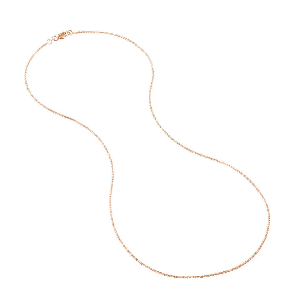 14K Gold Chain, 20", 1.05mm Wheat Chain with Lobster Lock, Gold Layered Chains, Gold Chain Necklace, - Diamond Origin