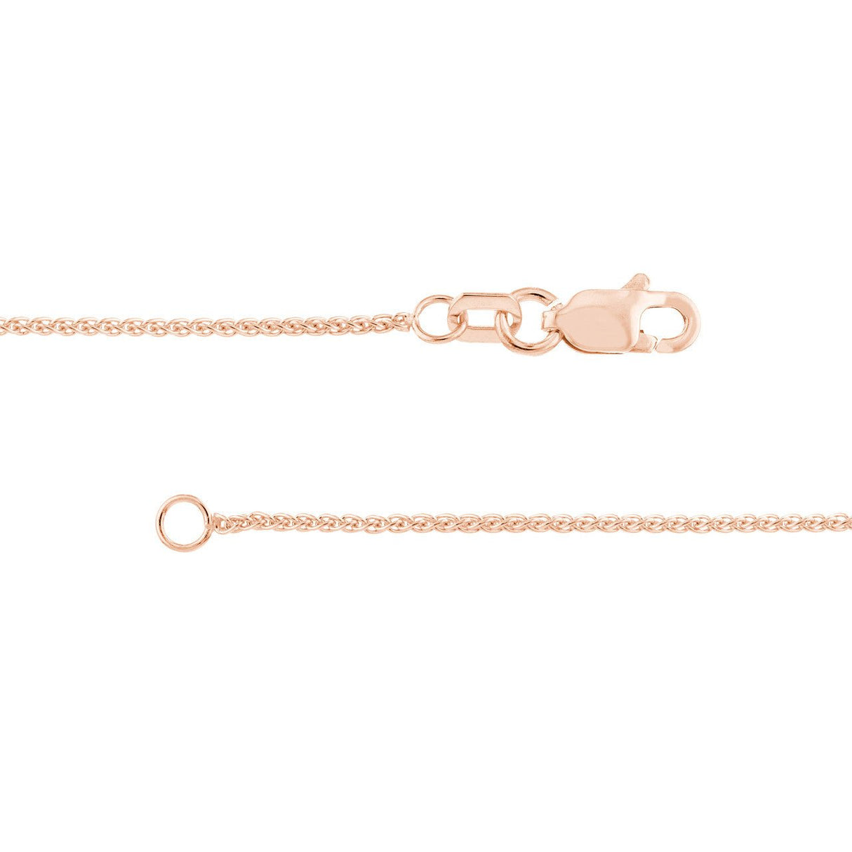14K Gold Chain, 20", 1.05mm Wheat Chain with Lobster Lock, Gold Layered Chains, Gold Chain Necklace, - Diamond Origin