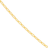 14K Gold Chain, 20", 1.25mm Paper Clip Chain with Pear Shape Lobster Lock, Gold Layered Chain, Gold Layered Necklace, Choker, 2023 - Diamond Origin