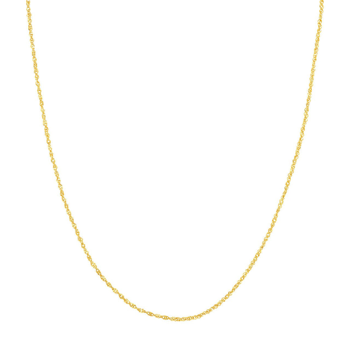 14K Gold Chain, 20", 1.5mm Sparkle Singapore Chain with Lobster Lock, Gold Layered Chain, Gold Layered Necklaces, - Diamond Origin