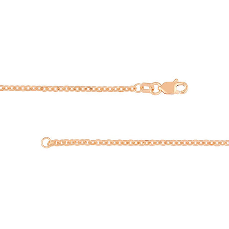 14K Gold Chain, 20", 2.1 mm Brill Cable Chain, Gold Layered Chain, Gold Necklaces, Gold Choker, - Diamond Origin